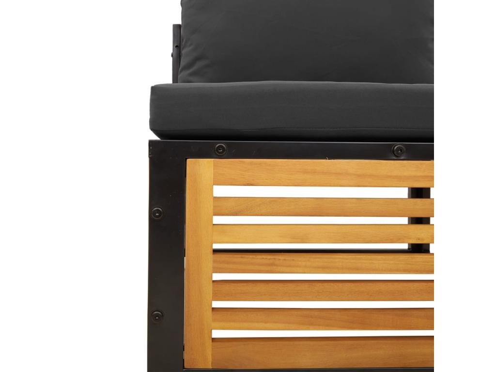 Brown Solid Wood Sofa