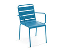 Blue Metal Accent Chair