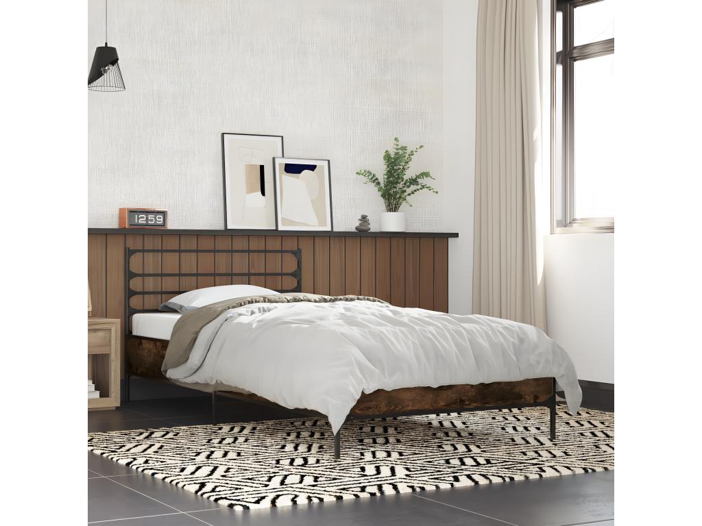 Natural Oak Wood Bed Frame, 75 x 190 cm