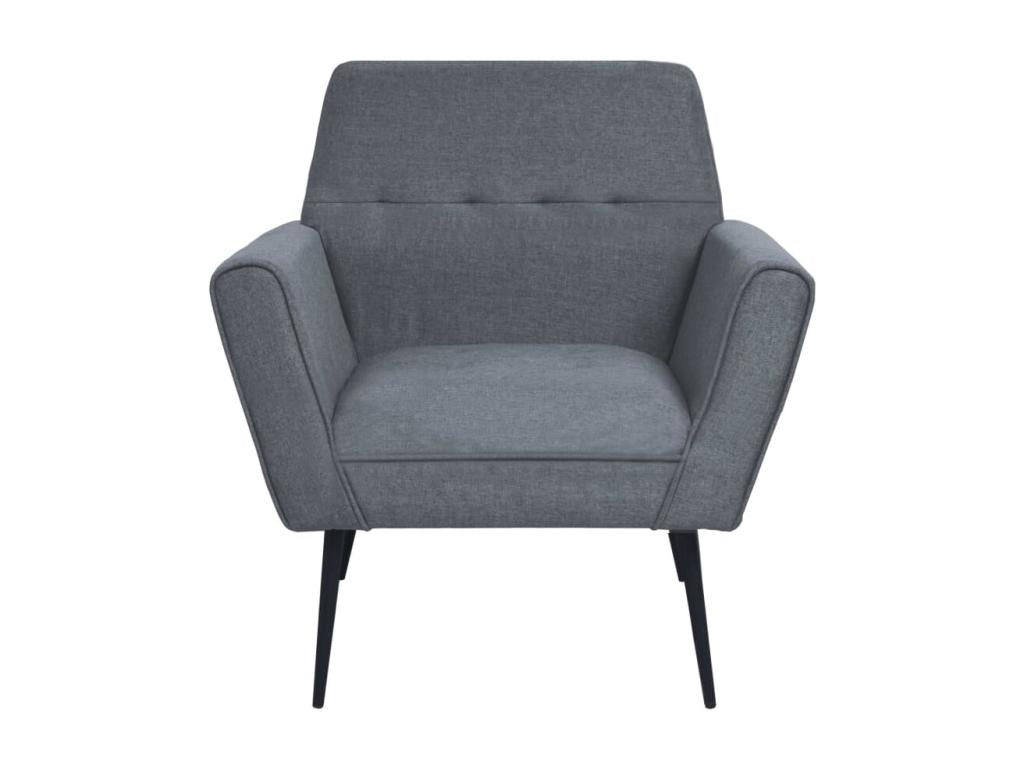 Gray Fabric Accent Chair