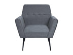 Gray Fabric Accent Chair