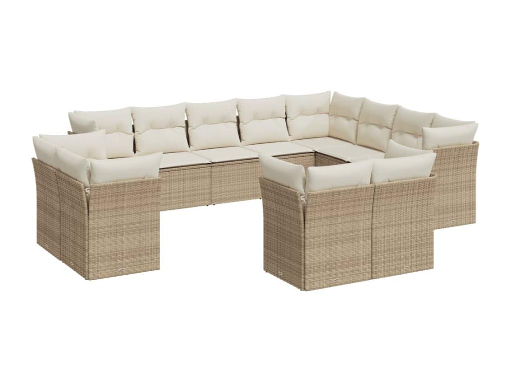 Beige Woven Resin Wicker Outdoor Furniture Set - dlz1766576030592