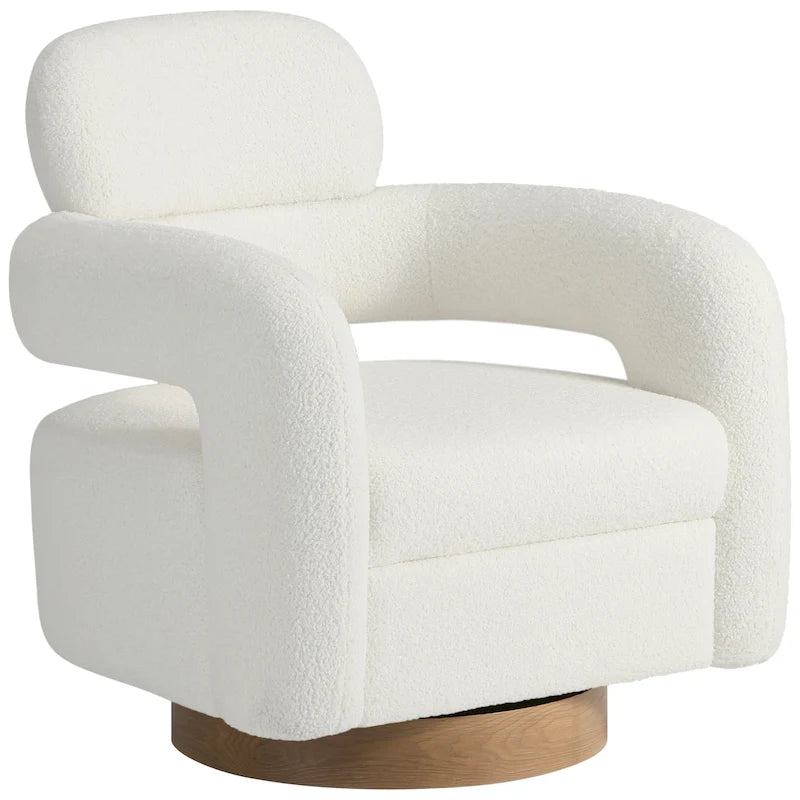 Bayville 29 Wide Sherpa Swivel Chair