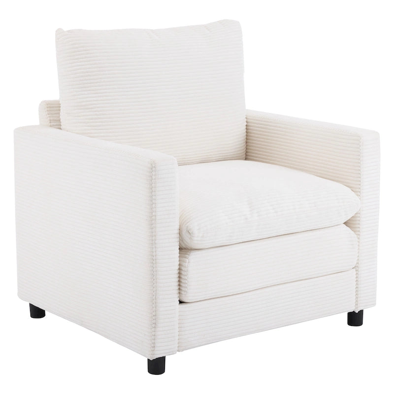 Christopher Knight Home - Clara Oversized Corduroy Armchair with Ottoman