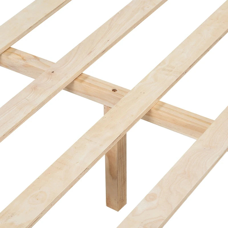 Christopher Knight Home - Harrison Queen Platform Bed with Woven Leather Headboard and Solid Wood Frame