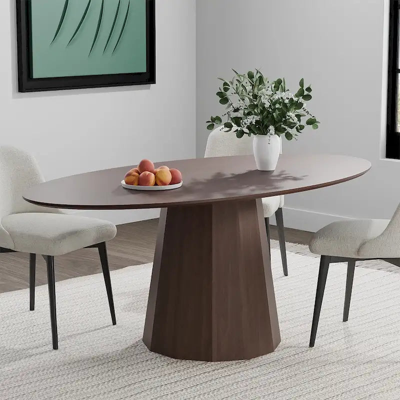 Dovelina 67 3 Color Options Oval Dining Table for 6 People - 67x33.5x31
