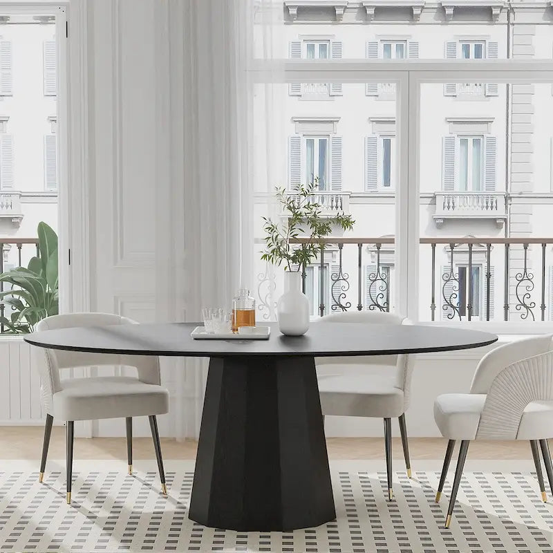 Dovelina 67 3 Color Options Oval Dining Table for 6 People - 67x33.5x31