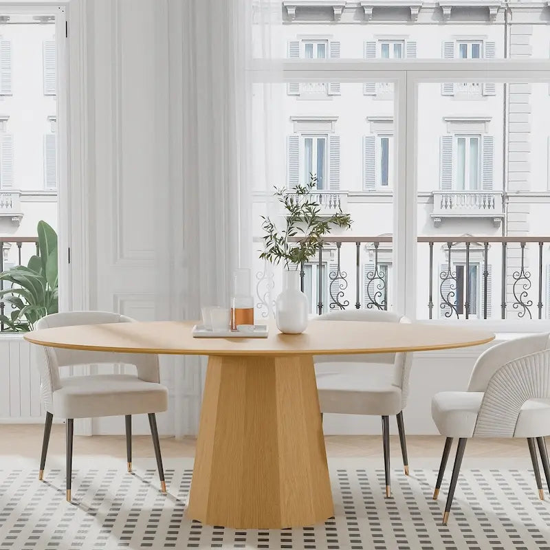 Dovelina 67 3 Color Options Oval Dining Table for 6 People - 67x33.5x31