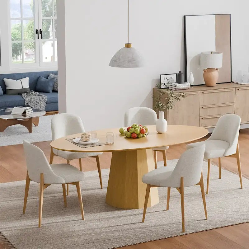 Dovelina 67 3 Color Options Oval Dining Table for 6 People - 67x33.5x31