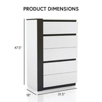 Furniture of America Conjira Modern 3-Piece White Wood Storage Bedroom Set