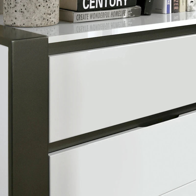 Furniture of America Conjira Modern 3-Piece White Wood Storage Bedroom Set