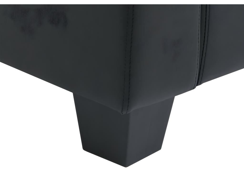 Black Leather Accent Chair, 86 x 75 x 70 cm