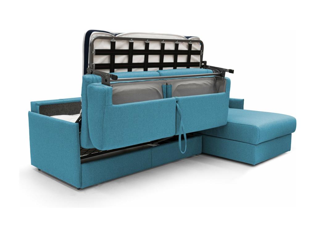 Blue Fabric Sofa Bed, 160 x 197 cm