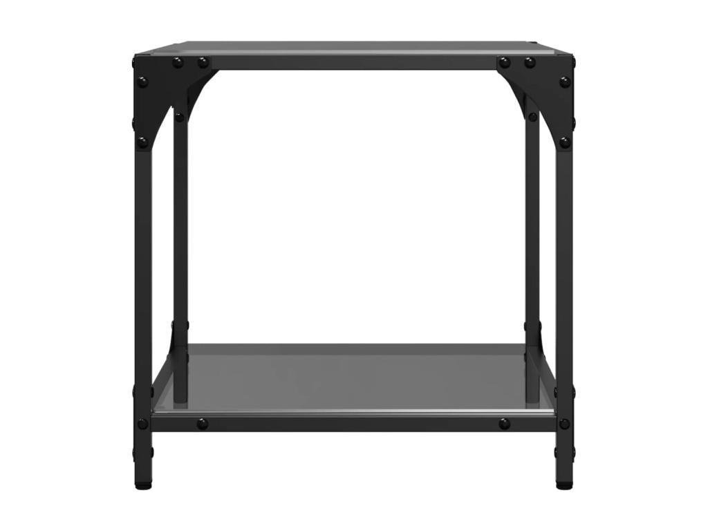 Black Glass Coffee Table, 40 x 40 x 40 cm