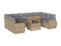 Beige Woven Resin Wicker Outdoor Furniture Set - dlz1766576028435