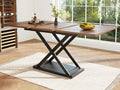 Brown Metal Dining Table