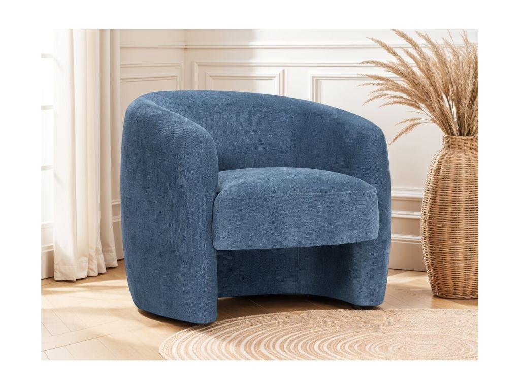 Blue Fabric Accent Chair, 87 x 77 x 75 cm