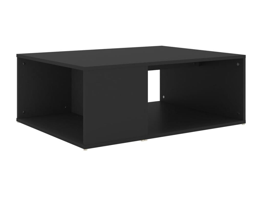 Black Engineered Wood Coffee Table, 90 x 67 x 33 cm