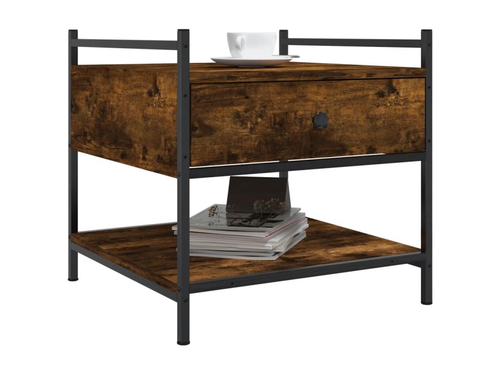 Brown Engineered Wood Coffee Table, 50 x 50 x 50 cm