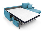 Blue Fabric Sofa Bed, 160 x 197 cm