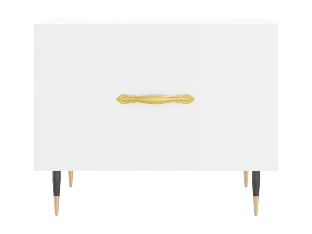 White Engineered Wood Coffee Table, 50 x 50 x 40 cm