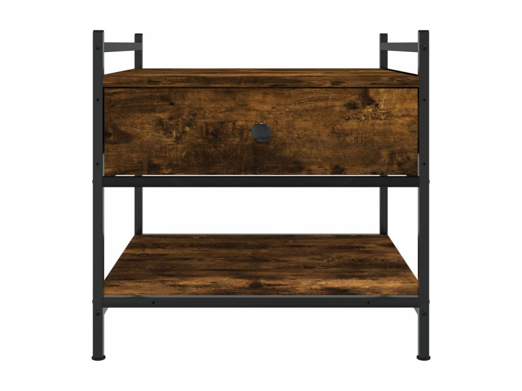 Brown Engineered Wood Coffee Table, 50 x 50 x 50 cm