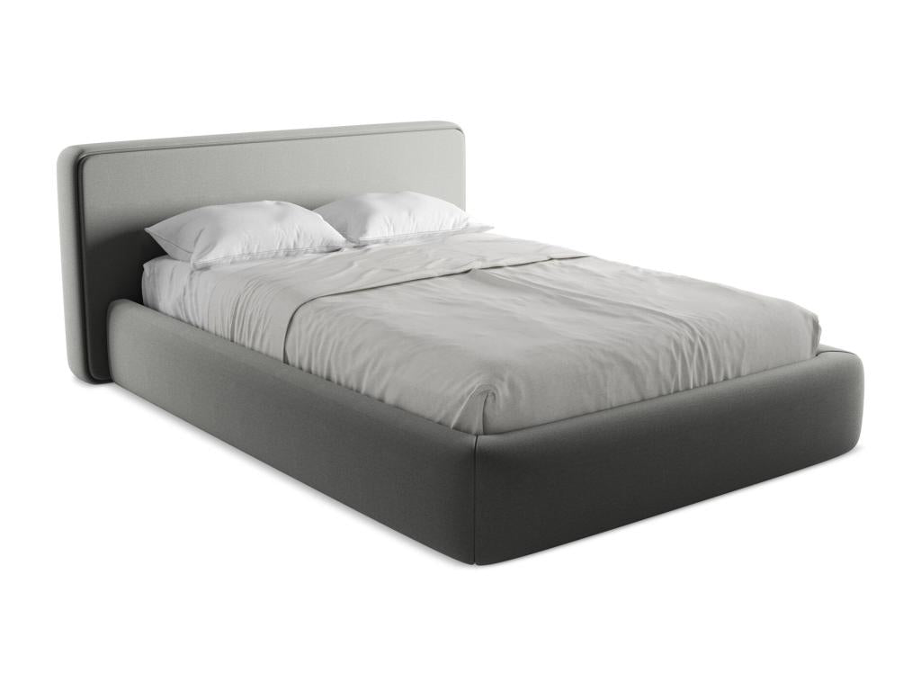 Beige Boucle Fabric Bed, 140 x 200 cm