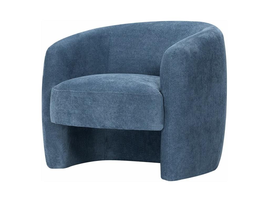 Blue Fabric Accent Chair, 87 x 77 x 75 cm