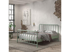 Green Metal Bed, 160 x 200 cm
