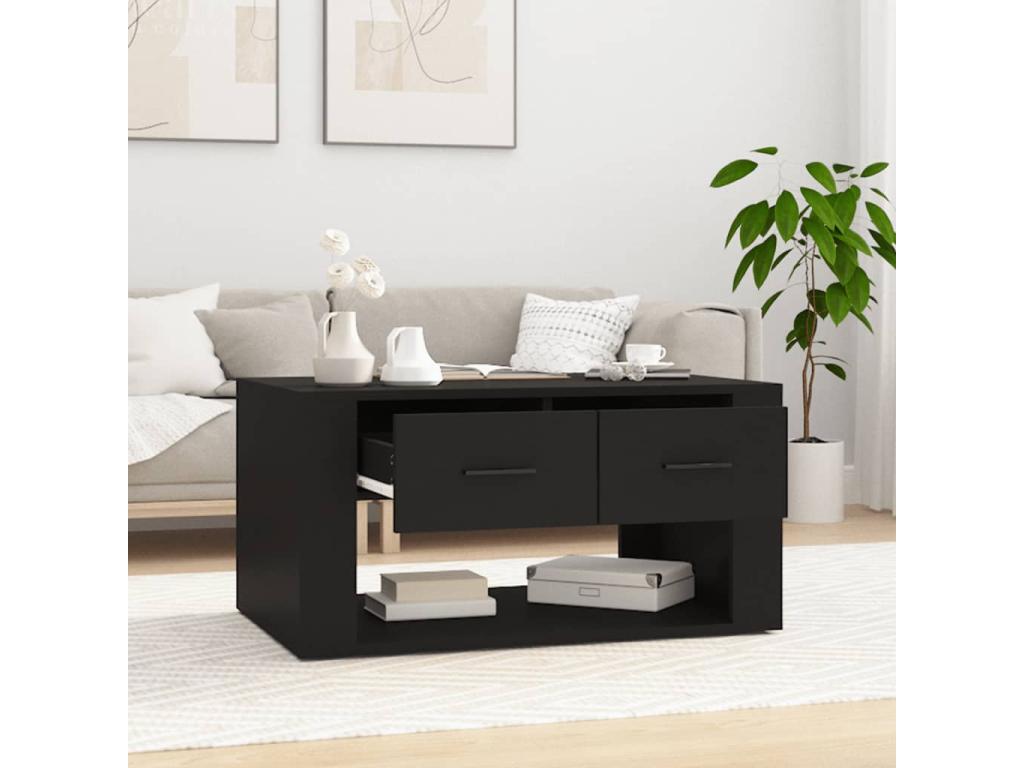 Black Coffee Table, 80 x 50 x 40 cm