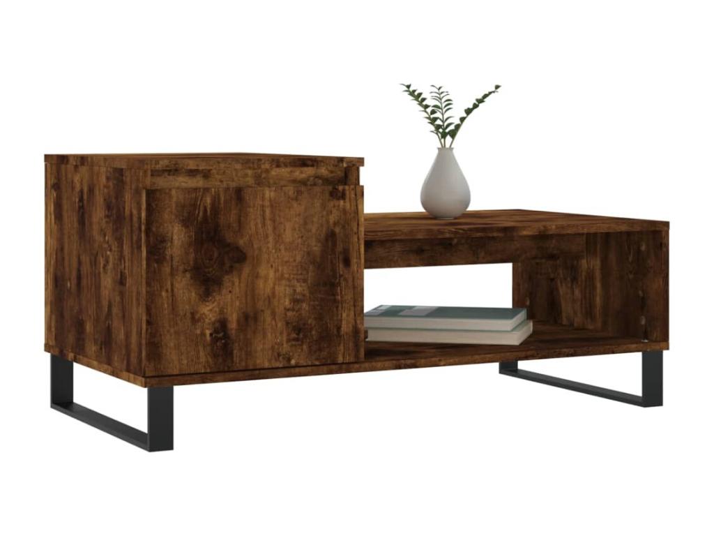Brown Engineered Wood Coffee Table, 100 x 50 x 45 cm
