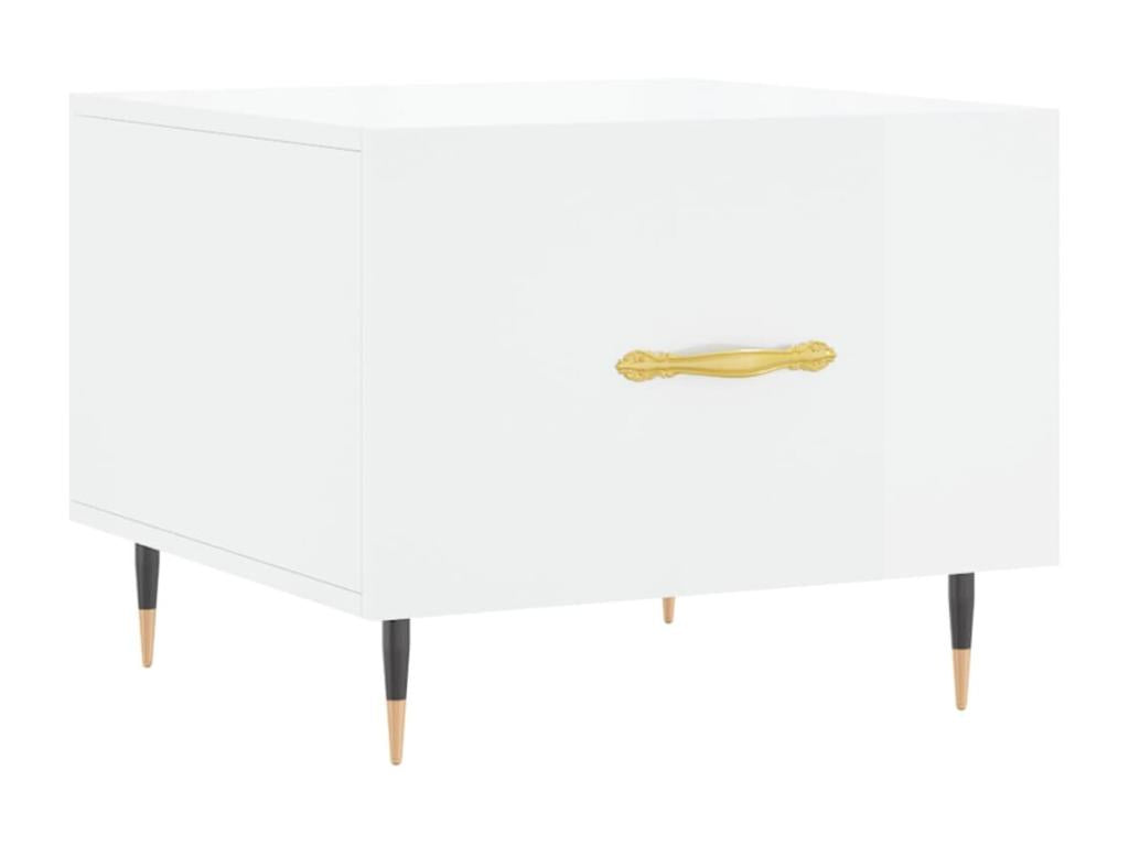 White Engineered Wood Coffee Table, 50 x 50 x 40 cm