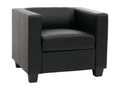 Black Leather Accent Chair, 86 x 75 x 70 cm