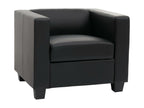 Black Leather Accent Chair, 86 x 75 x 70 cm
