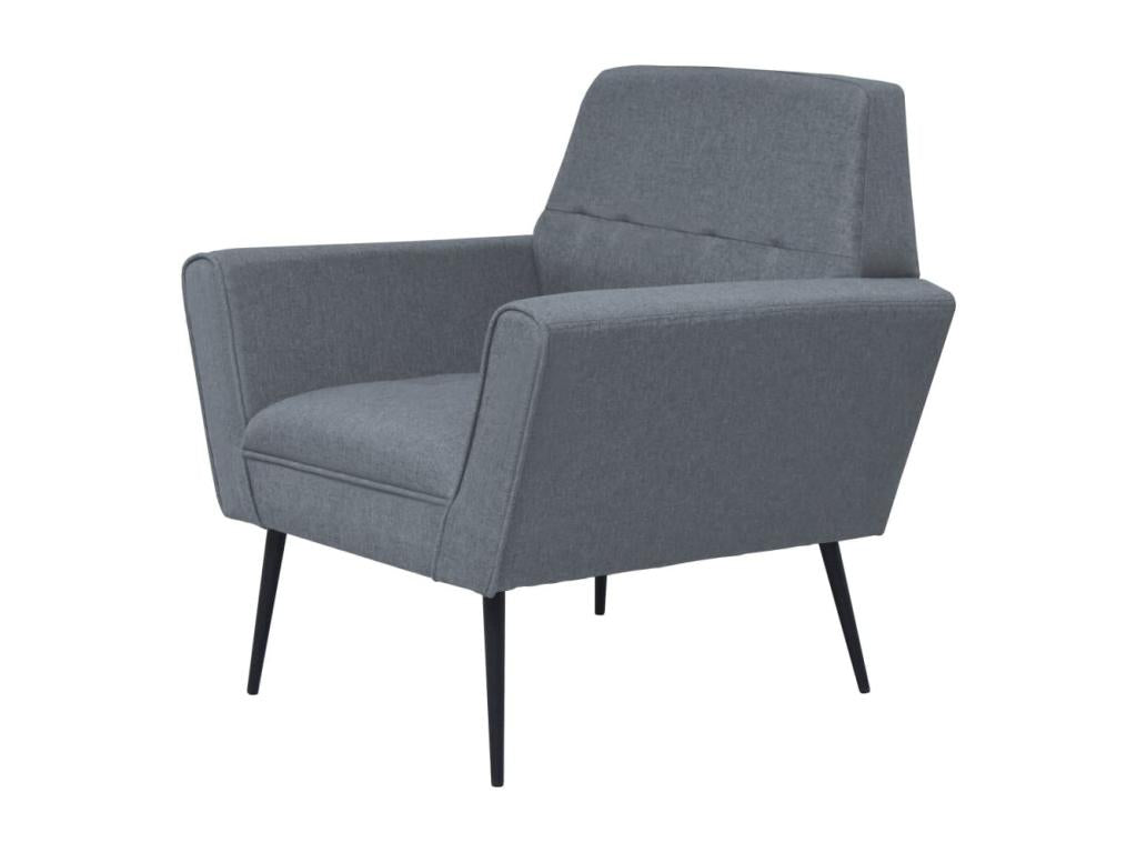 Gray Fabric Accent Chair