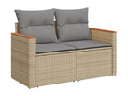 Beige Woven Resin Wicker Outdoor Furniture Set - dlz1766576068345
