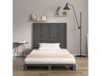Gray Solid Wood Bed, 96 x 3 x 91.5 cm