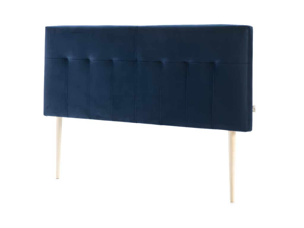 Blue Velvet Bed, 160 x 100 cm