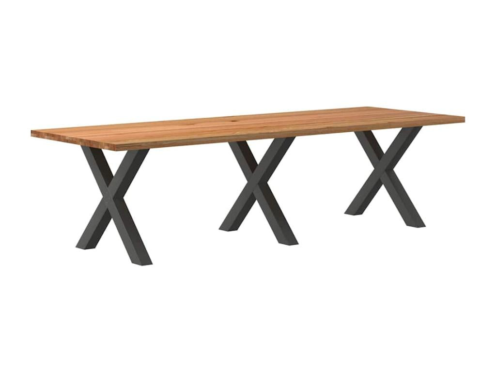 Brown Oak Wood Dining Table