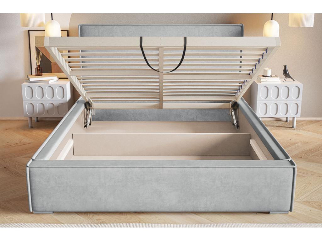 Green Fabric Bed, 140 x 200 cm