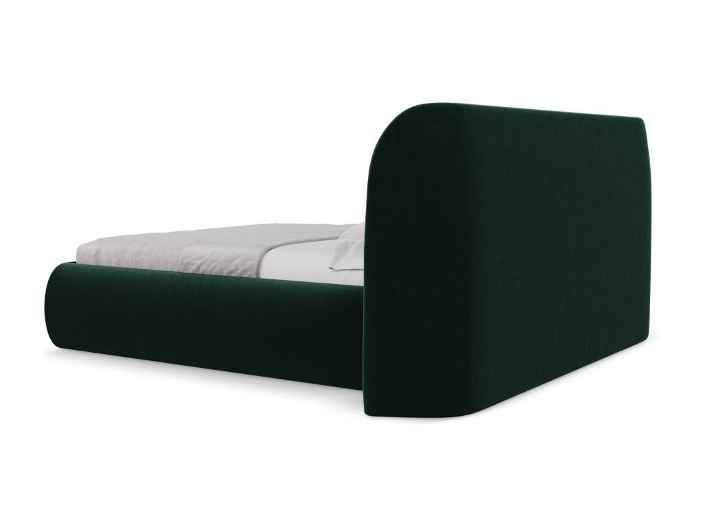 Green Velvet Bed, 160 x 200 cm