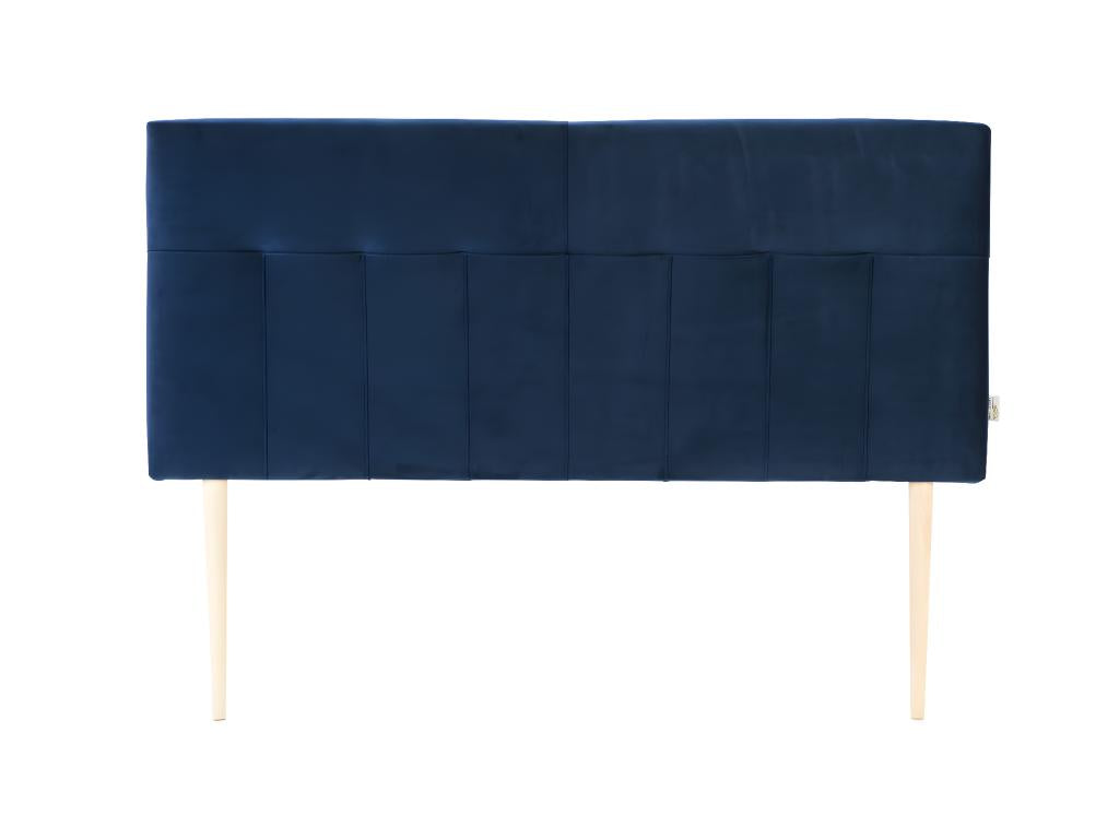 Blue Velvet Bed, 160 x 100 cm