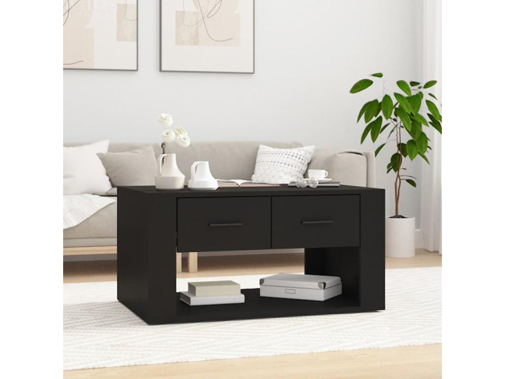 Black Coffee Table, 80 x 50 x 40 cm