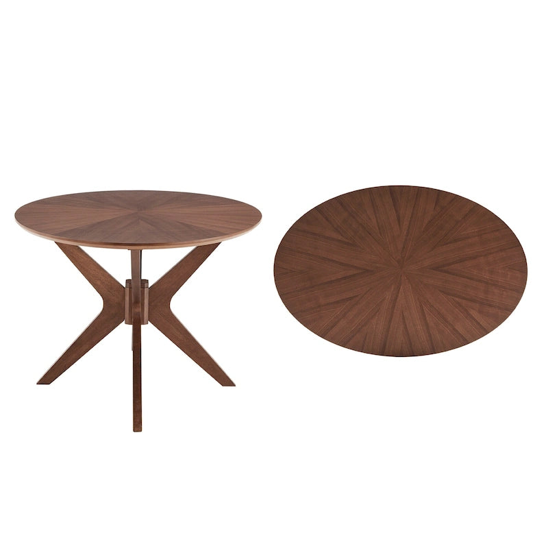 Vilnius Walnut Finish Oval Dining Table