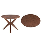 Vilnius Walnut Finish Oval Dining Table