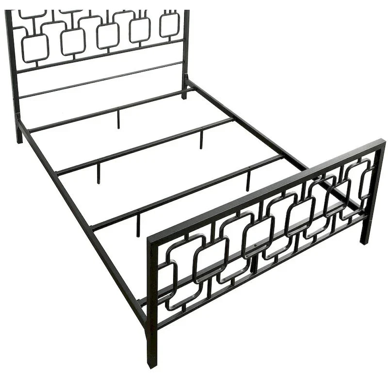 Furniture of America Buct Contemporary Metal Geometric Panel Bed