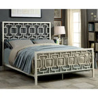 Furniture of America Buct Contemporary Metal Geometric Panel Bed
