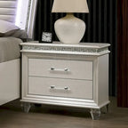 Xian Glam White Solid Wood 2-Piece Platform Bedroom Set with LED by Furniture of America