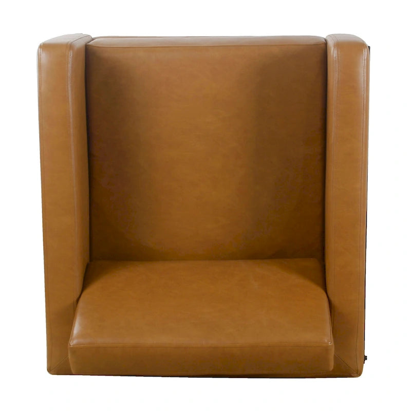 HomePop Modern Upholstered Club Chair w/Metal Frame