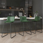 26 Counter Height Bar Stools, Modern PU Leather Counter Stools Set of 3